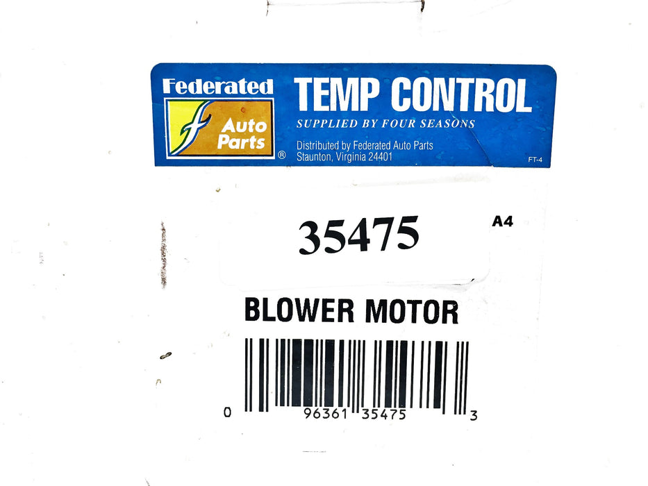 Federated Auto Parts Four Seasons Temp Control 12V Blower Motor 35475 USED