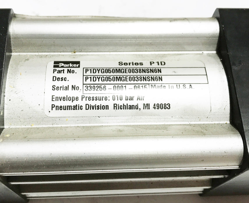 Parker Pneumatic Cylinder Assembly P1DYG050MGE0038NSN6N NOS