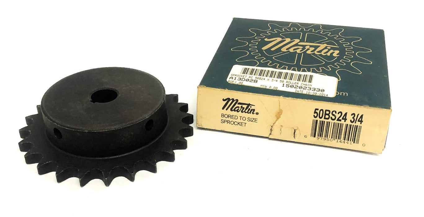 Martin 2 Screw Set 24 Tooth 3/4 Inch Bore Sprocket 50BS24 NOS