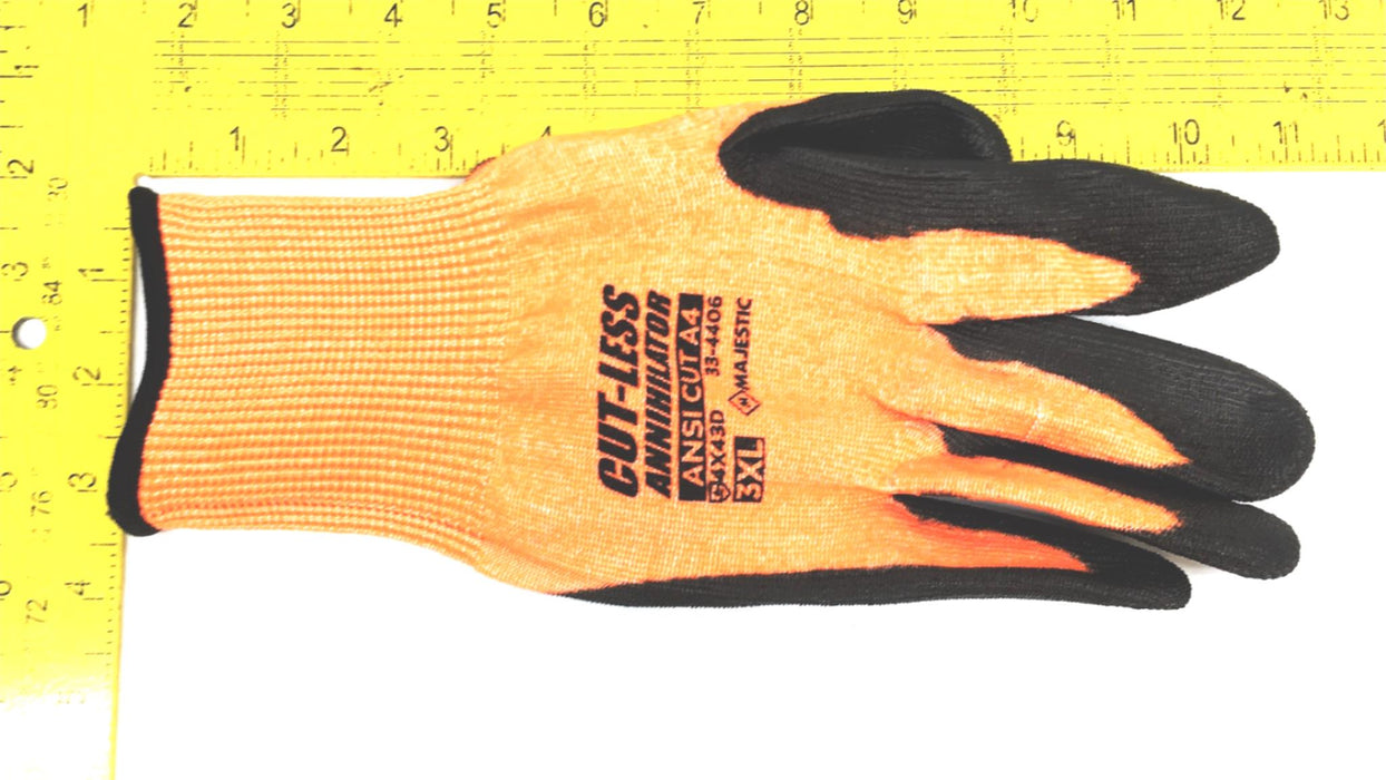 Majestic Size 3X-Large ANSI A4 Cut Resistant Glove 33-4406/X3 [Lot of 10] NOS