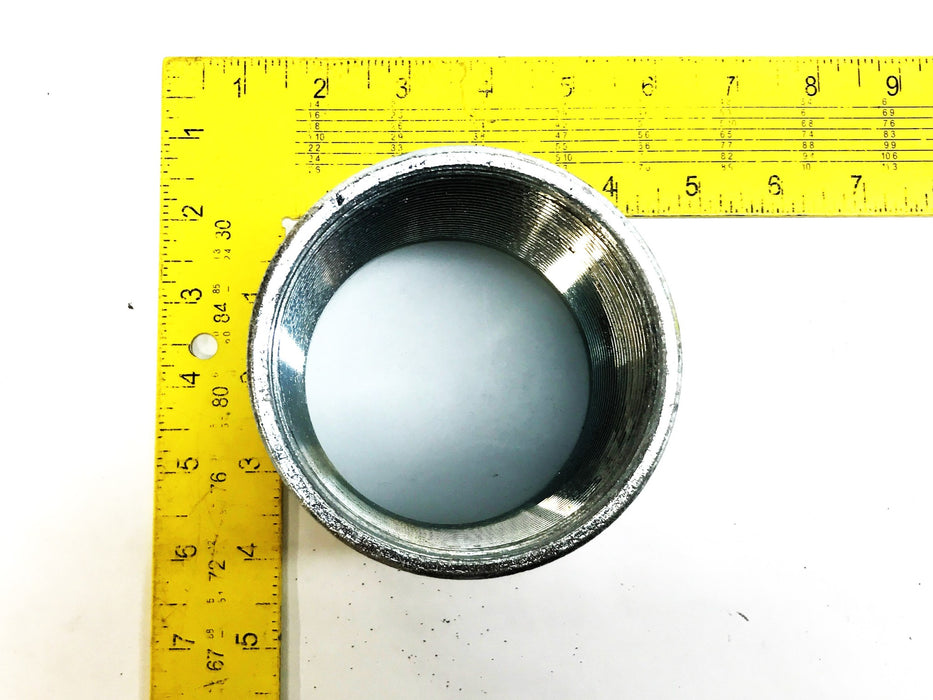 Unbranded 3" Threaded Galvanized Conduit Female-to-Female Union NOS
