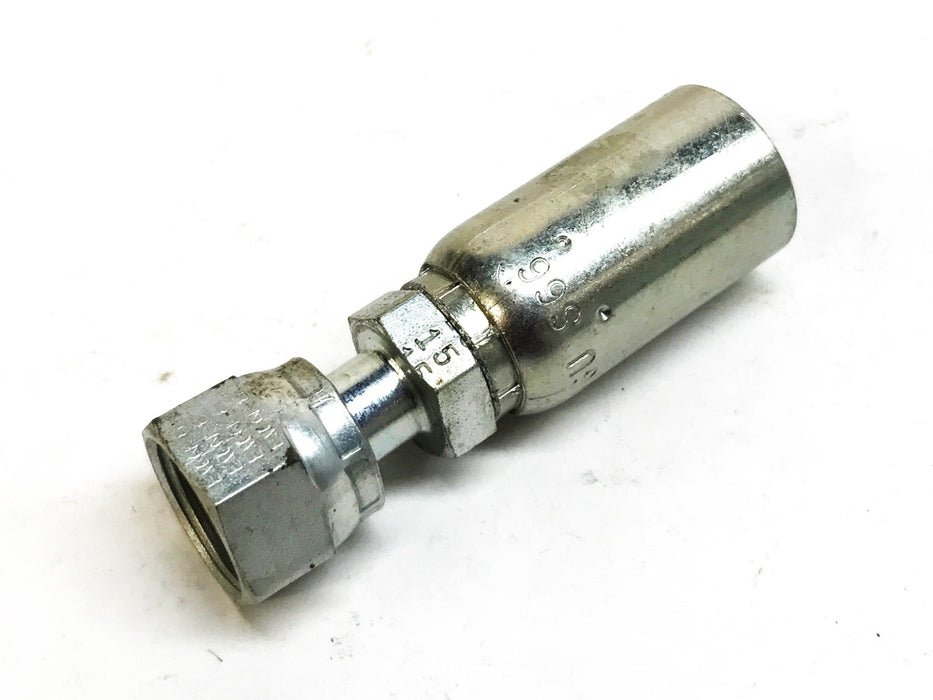 Eaton 3/8" x 3/8" Swivel Hydraulic Hose Fitting 06U-S66 [Lot of 2] NOS