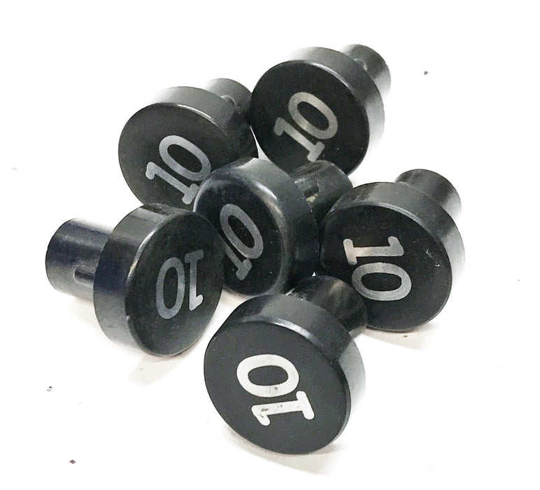 OTIS 7/8" Marked "10" Hot Stamped Elevator Panel Button A323AF1-10 [Lot of 6]