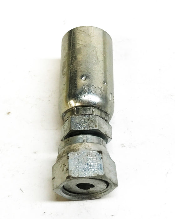 Eaton 3/8" x 3/8" Swivel Hydraulic Hose Fitting 06U-S66 [Lot of 2] NOS