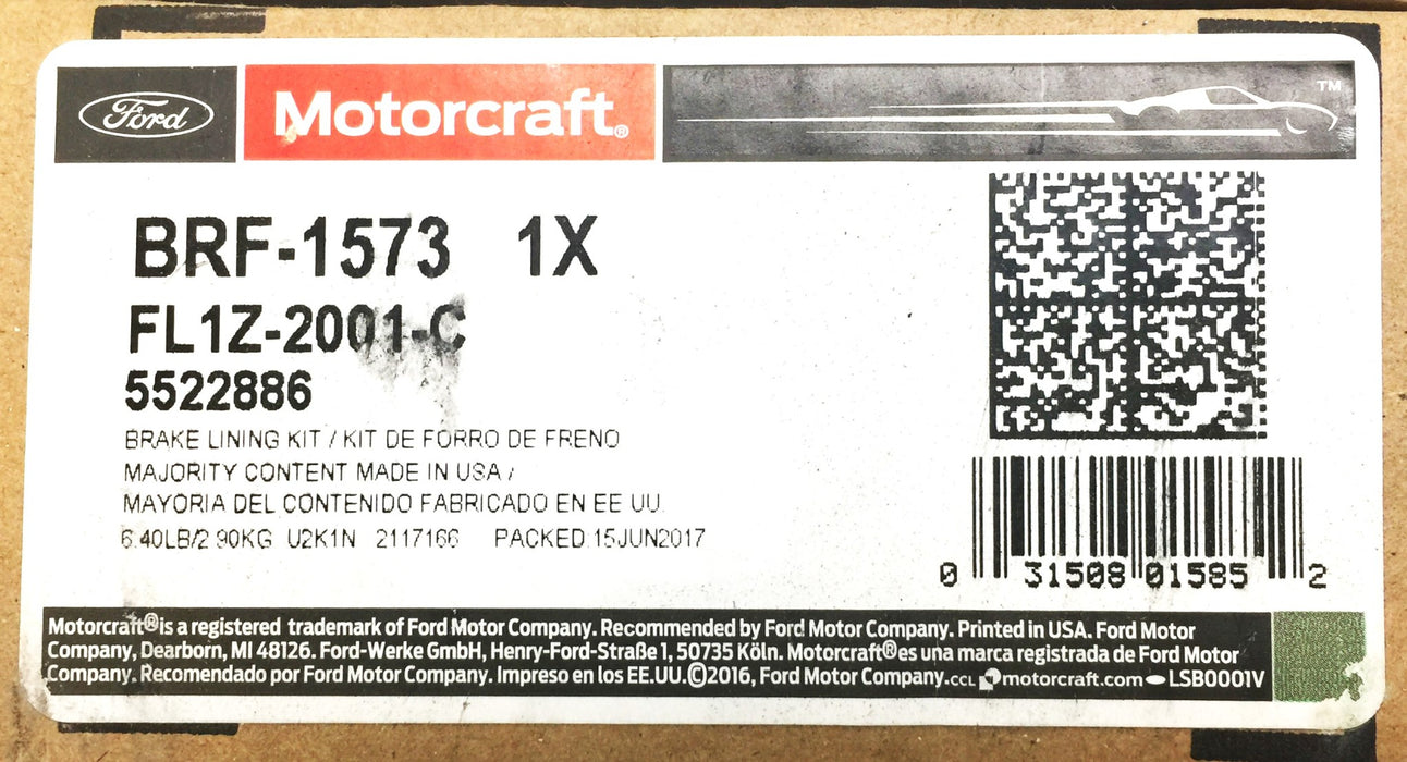 Ford/Motorcraft Disk Brake Pad Set BRF-1573 (FL1Z-2001-C) NOS