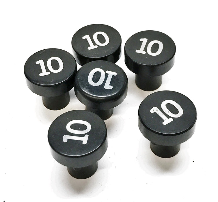 OTIS 7/8" Marked "10" Hot Stamped Elevator Panel Button A323AF1-10 [Lot of 6]