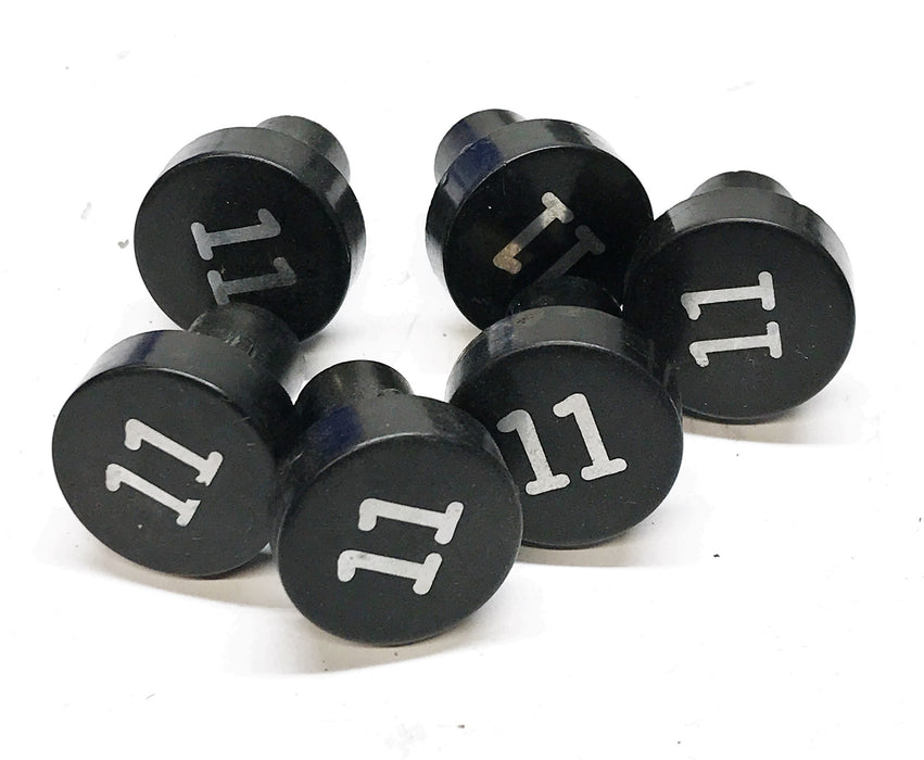 OTIS 7/8" Marked "11" Hot Stamped Elevator Panel Button A323AF1-11 [Lot of 6]