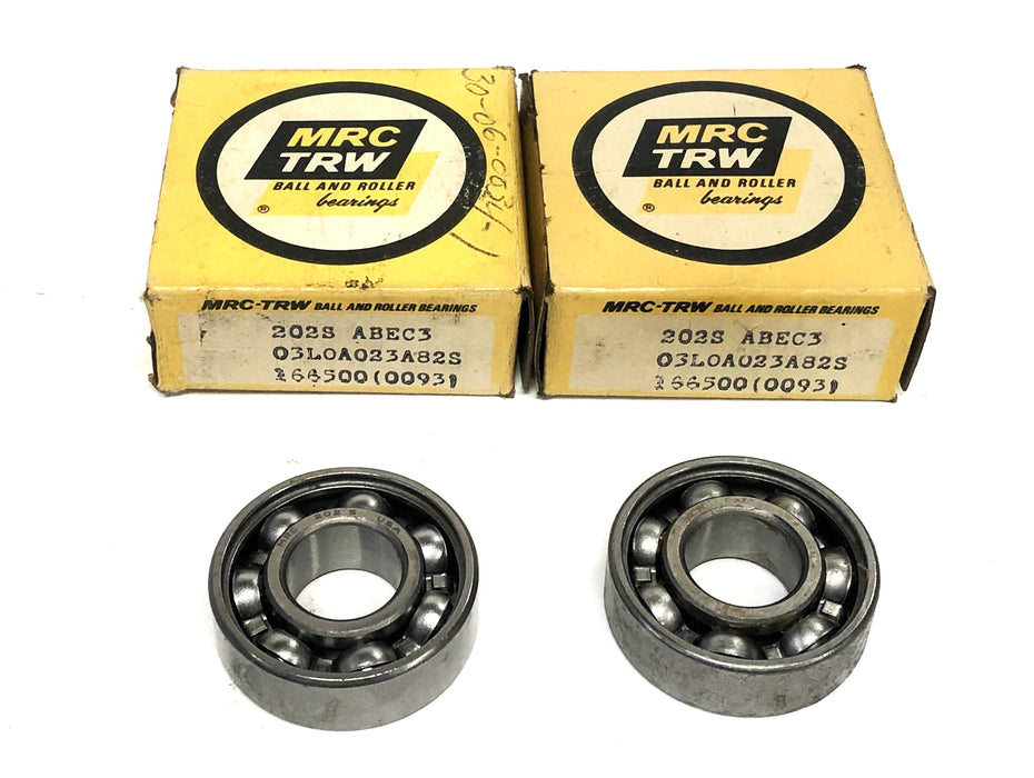 MRC ABEC 3 Angular Contact Ball Bearing 202S [Lot of 2] NOS
