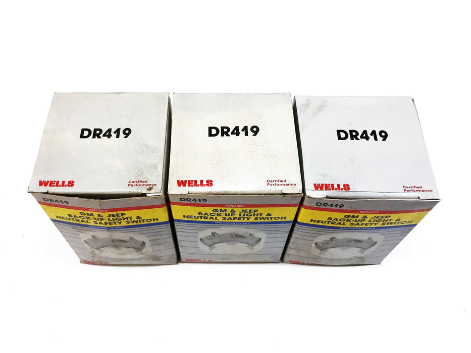 Wells/Ampco Neutral Safety Switch DR-419 [Lot of 3] NOS