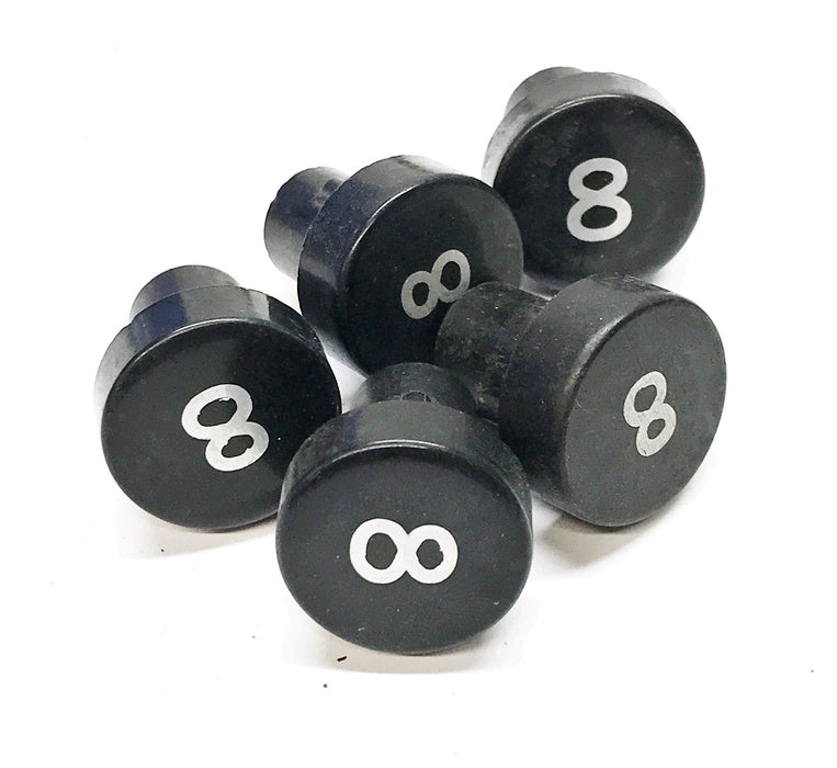 OTIS 7/8" Marked "8" Hot Stamped Elevator Panel Button A323AF1-8 [Lot of 5]