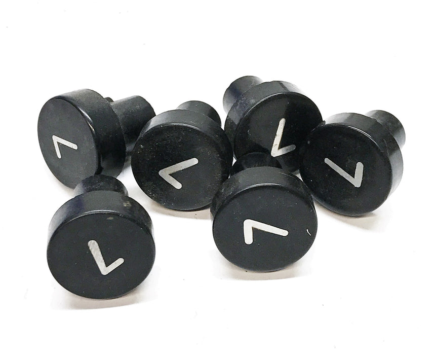 OTIS 7/8" Marked "7" Hot Stamped Elevator Panel Button A323AF1-7 [Lot of 6]
