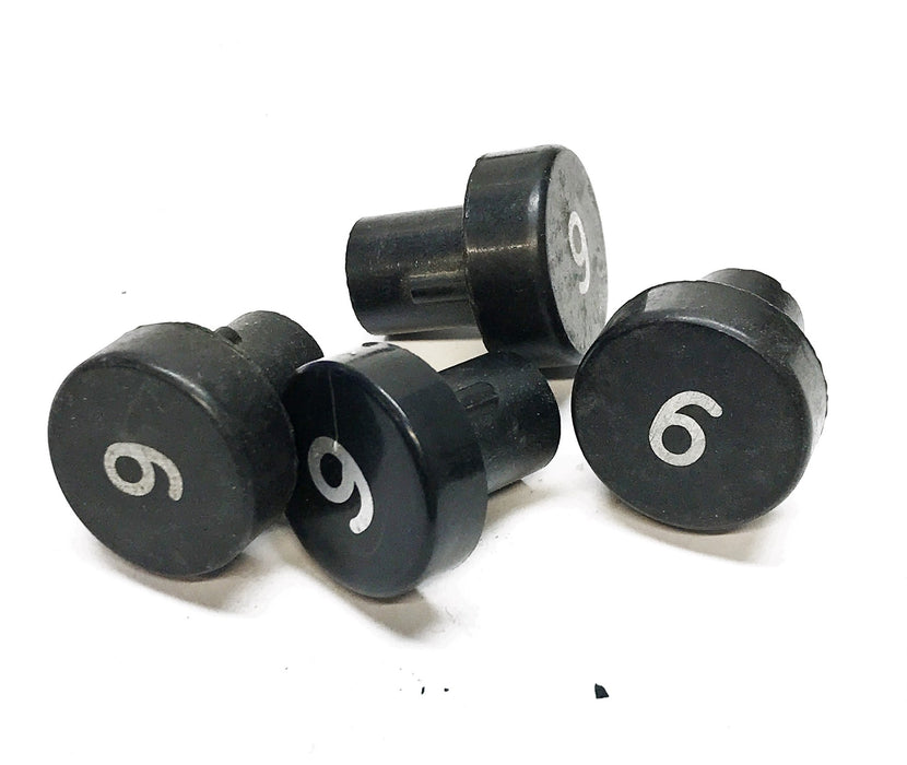 OTIS 7/8" Marked "6" Hot Stamped Elevator Panel Button A323AF1-6 [Lot of 4]