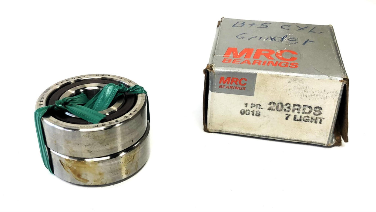 MRC 7 Light Angular Contact Ball Bearing Pair 203RDS NOS