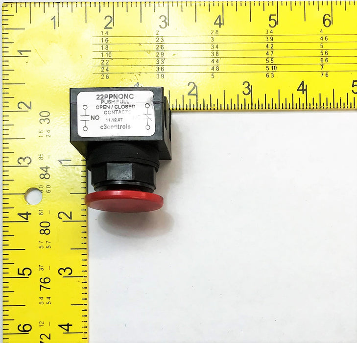 C3 Controls Push Pull Button 22PPNONC NOS
