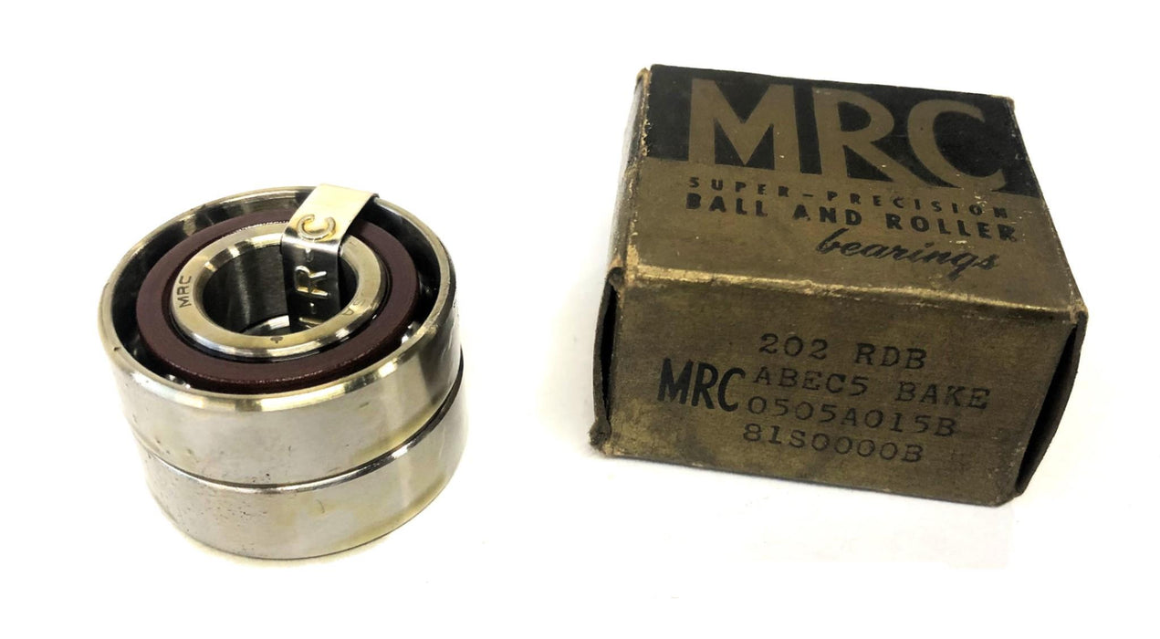 MRC ABEC 5 BAKE Angular Contact Ball Bearing Pair 202RDB NOS