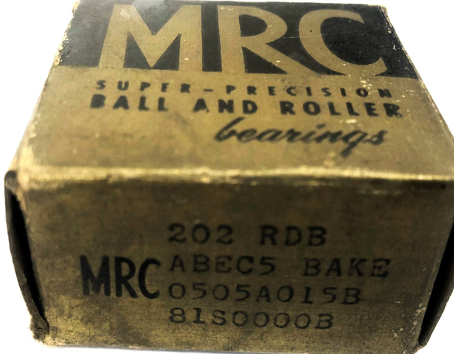 MRC ABEC 5 BAKE Angular Contact Ball Bearing Pair 202RDB NOS