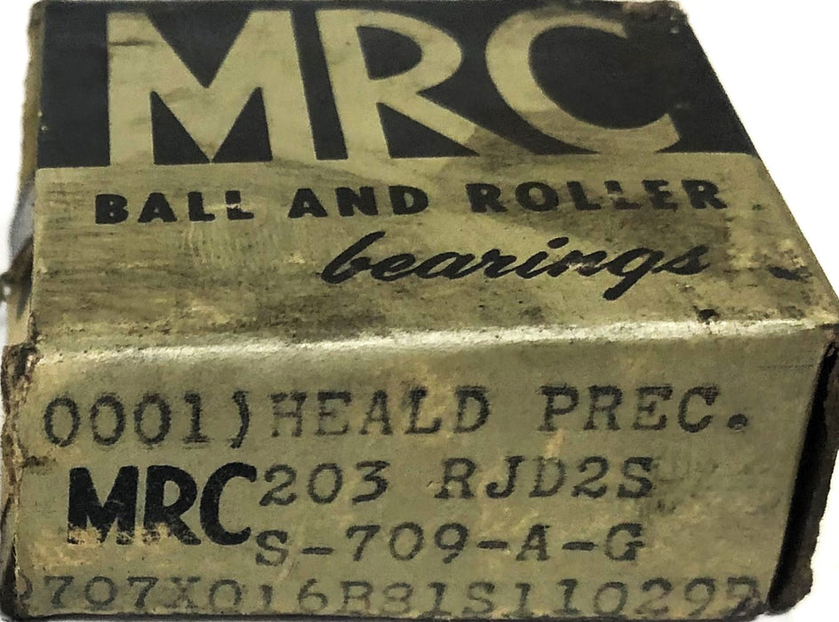 MRC HEALD Angular Contact Ball Bearing Pair 203RJD2S NOS