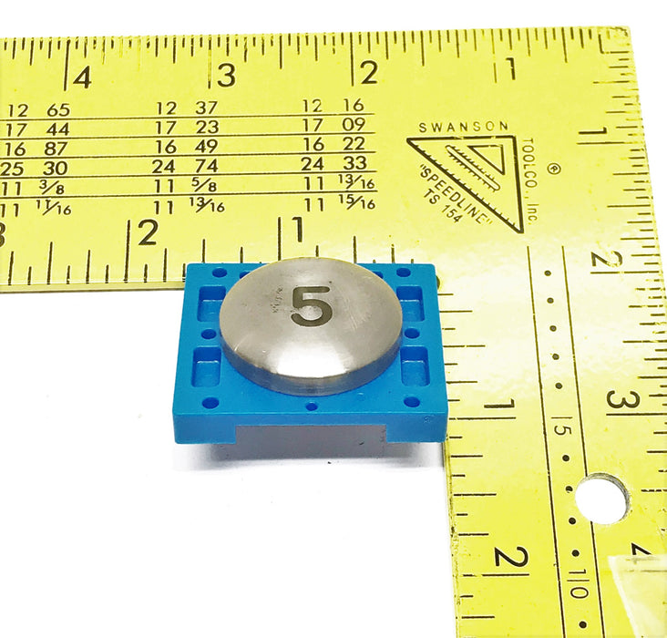 Unbranded Marked "5" Illuminated Elevator Panel Button NOS