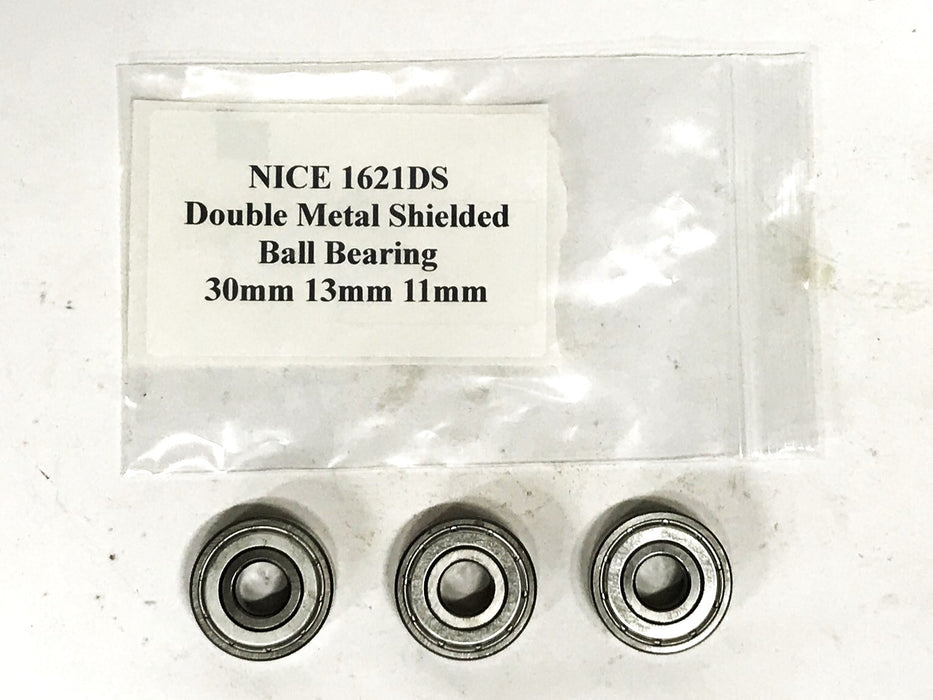 NICE Double Metal Shielded Ball Bearing 1621DS [Lot of 3] NOS