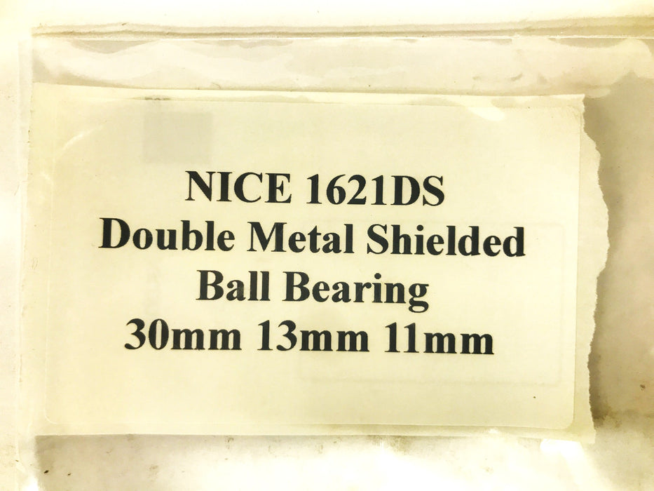 NICE Double Metal Shielded Ball Bearing 1621DS [Lot of 4] NOS