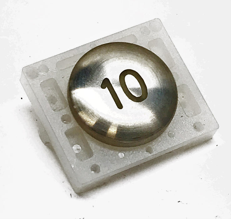 Unbranded Marked "10" Illuminated Elevator Panel Button NOS
