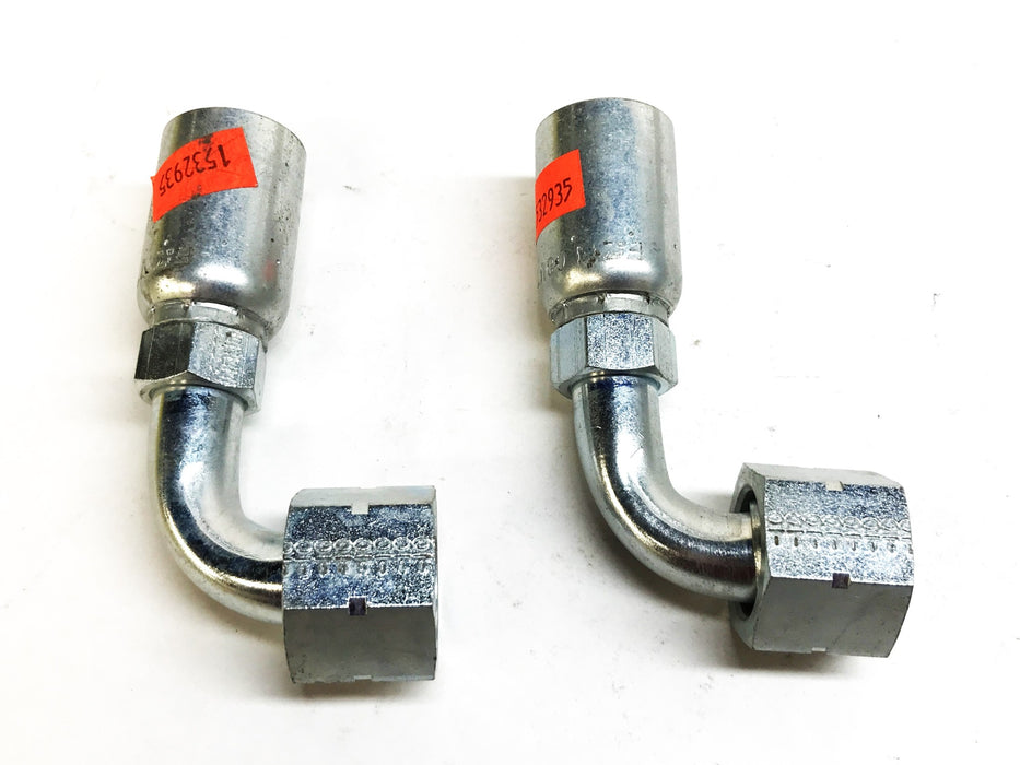 Eaton 5/8" 90 Degree Swivel Hydraulic Hose Fitting 08U-A30 [Lot of 2] NOS