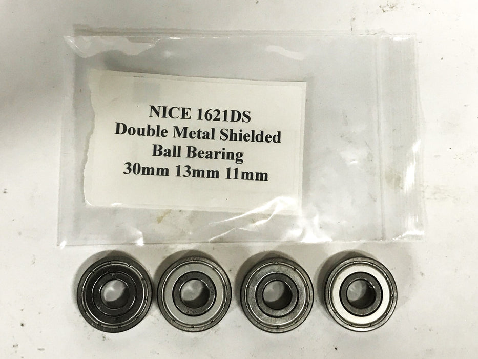 NICE Double Metal Shielded Ball Bearing 1621DS [Lot of 4] NOS