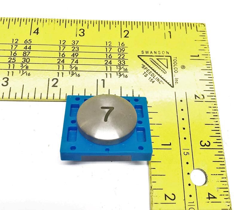 Unbranded Marked "7" Illuminated Elevator Panel Button NOS
