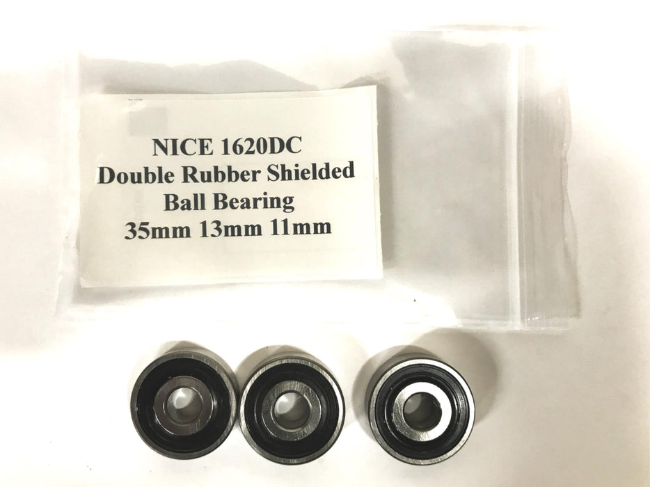NICE Double Rubber Shielded Ball Bearing 1620DC [Lot of 3] NOS