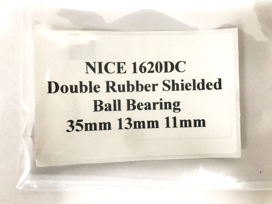 NICE Double Rubber Shielded Ball Bearing 1620DC [Lot of 2] NOS
