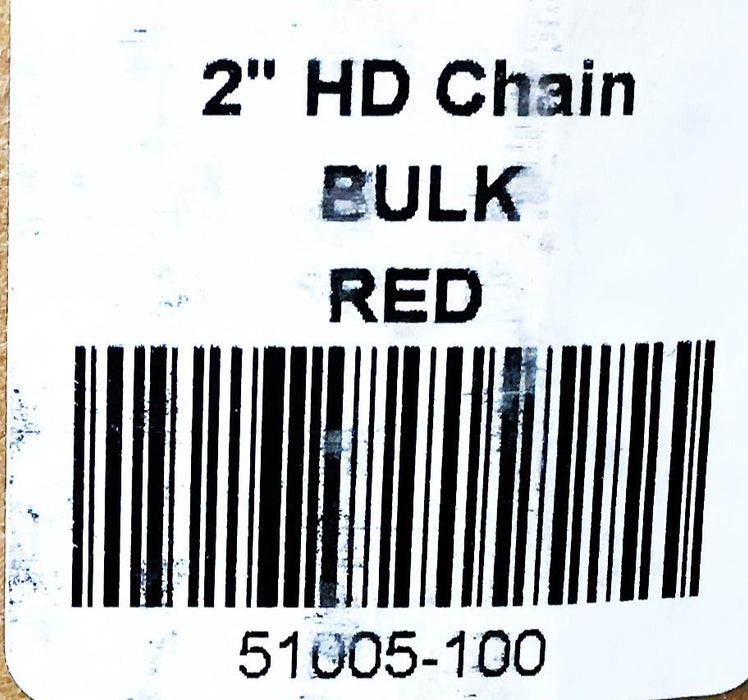 Mr. Chain 100 Foot Red 2 Inch Heavy Duty Plastic Chain Barrier 51005-100 NOS