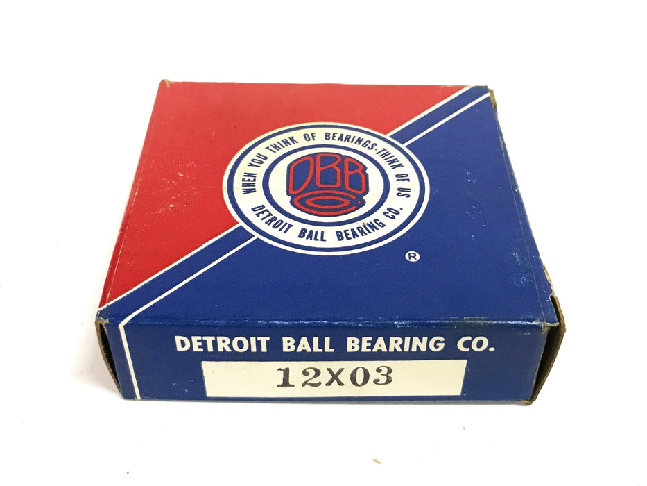 Detroit Bearing Company 3-Piece Thrust Ball Bearing 12X03 [Lot of 3] NOS