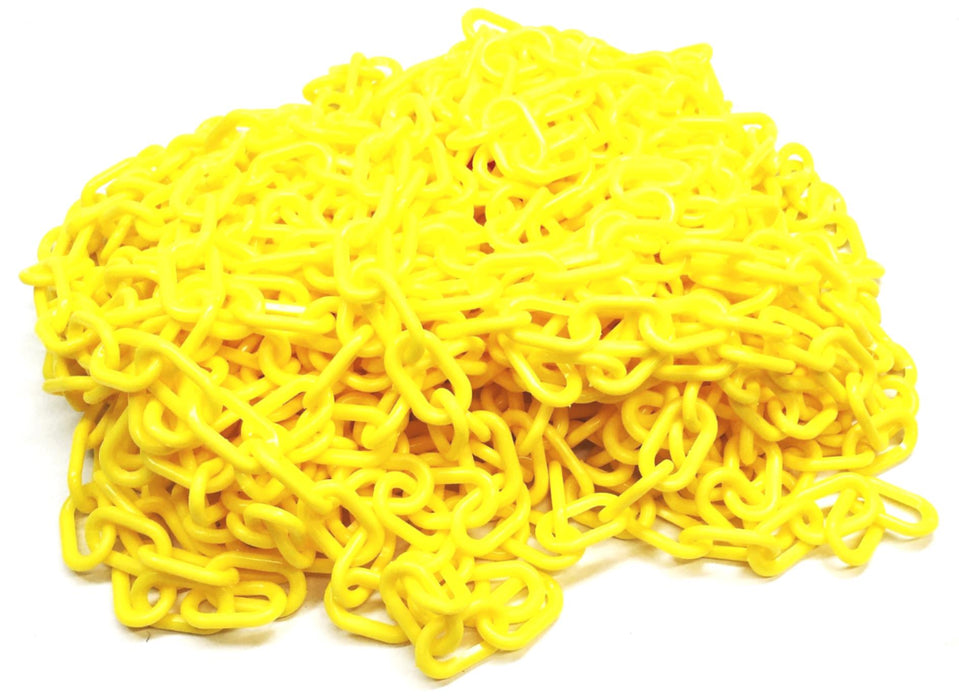 Mr. Chain 100 Foot Yellow 2 Inch Heavy Duty Plastic Chain Barrier 51002-100 NOS