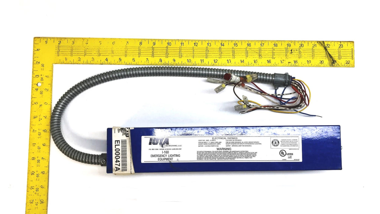 IOTA Emergency Lighting Battery Pack Ballast I-160 USED