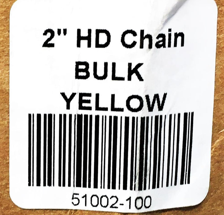 Mr. Chain 100 Foot Yellow 2 Inch Heavy Duty Plastic Chain Barrier 51002-100 NOS