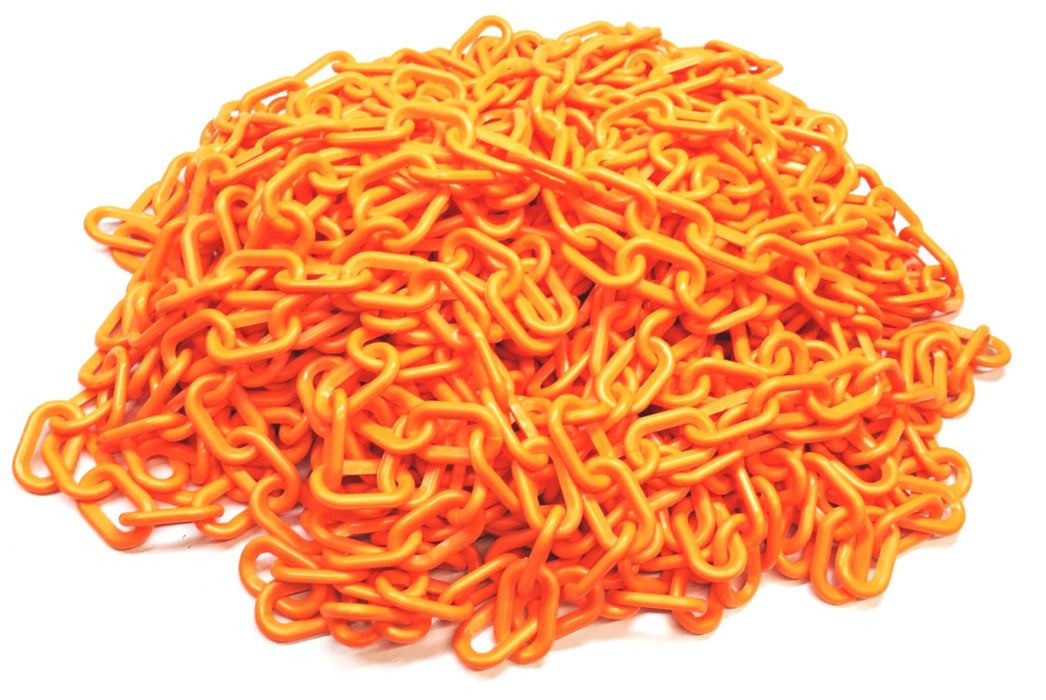 Mr. Chain 100 Foot Orange 2 Inch Heavy Duty Plastic Chain Barrier 51012-100 NOS