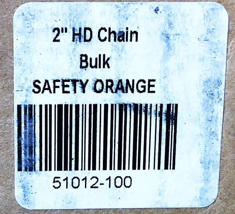 Mr. Chain 100 Foot Orange 2 Inch Heavy Duty Plastic Chain Barrier 51012-100 NOS