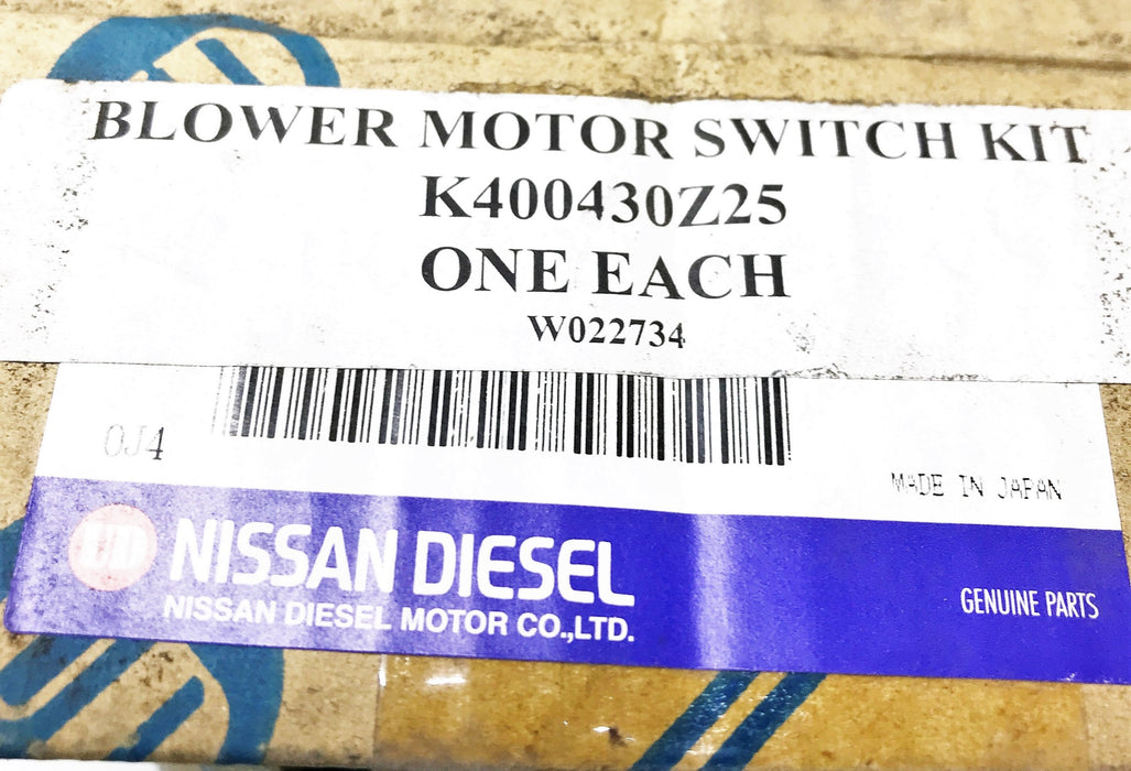 Nissan Diesel Blower Motor Switch Kit K400430Z25 (400430Z25) NOS