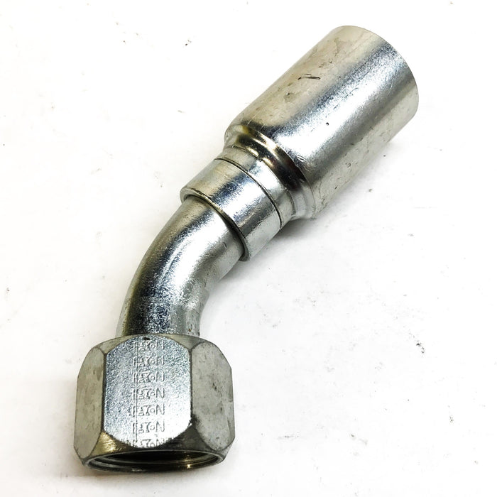 Eaton 1" x 1" 45 Degree Swivel Hydraulic Hose Fitting 16U-696 NOS