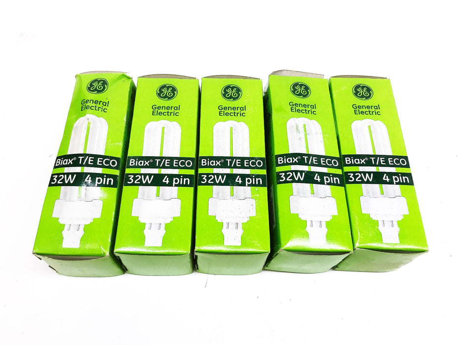 General Electric 4 Pin 32 Watt Fluorescent Lamp F32TBX [Lot of 5] NOS