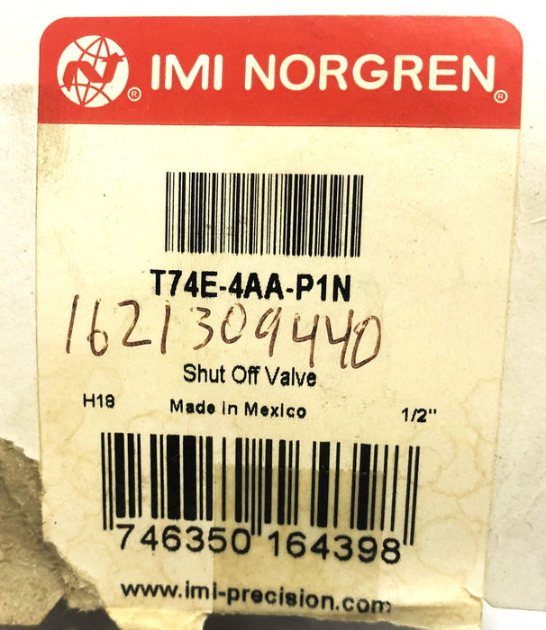 IMI Norgren Shut Off Valve T74E-4AA-P1N NOS