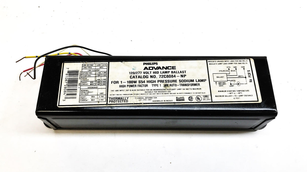 Philips Lighting Ballast 72C8084NP NOS
