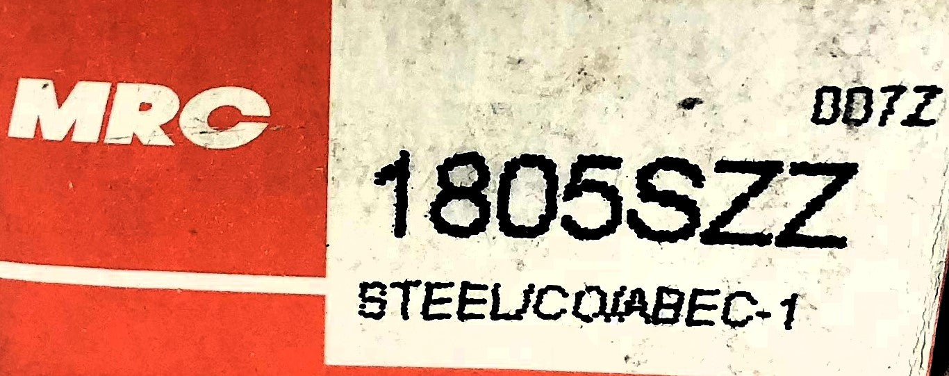 MRC Thin Selection Bearing 1805SZZ NOS