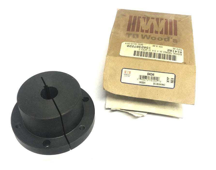 TB Woods Split Taper SG Bushing SK34 (SK3/4) NOS