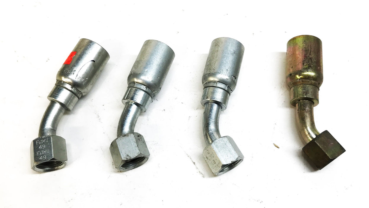 Eaton 1/2" 45 Degree Swivel Hydraulic Hose Fitting 08U-688 [Lot of 4] NOS