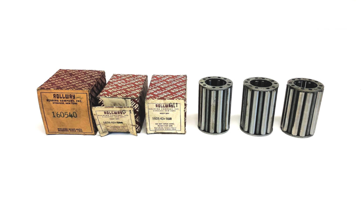 Rollway Caged Needle Roller Bearing 160540 [Lot of 3] NOS