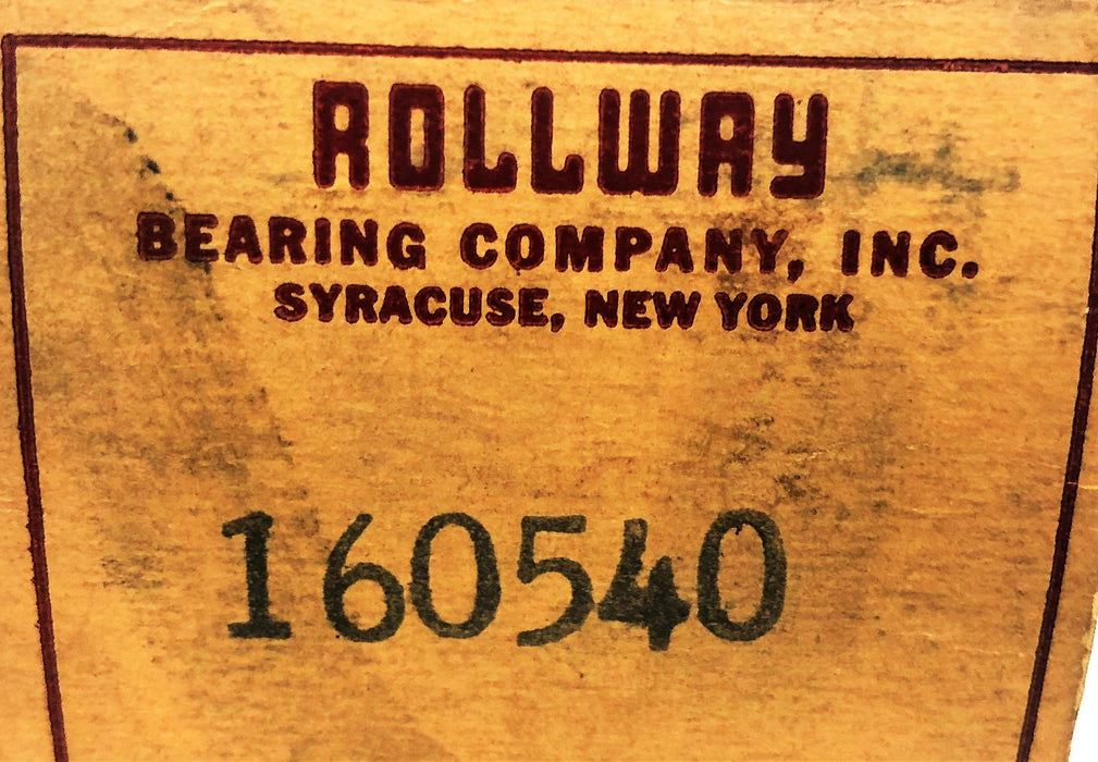 Rollway Caged Needle Roller Bearing 160540 [Lot of 2] NOS