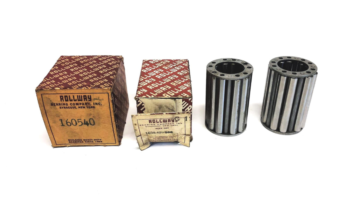 Rollway Caged Needle Roller Bearing 160540 [Lot of 2] NOS