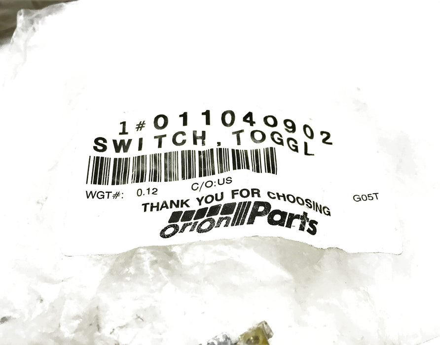 Orion Toggle Switch Assembly 011040902 NOS