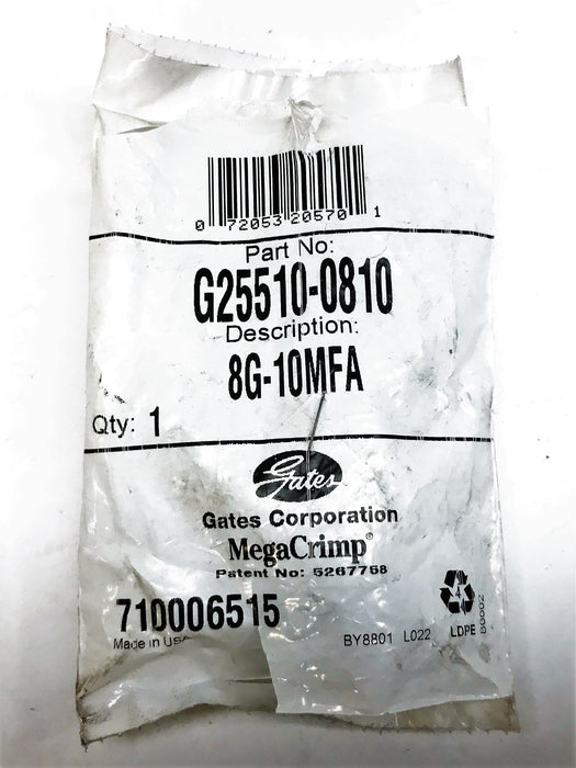 Gates Hydraulic Hose Coupling G25510-0810 NOS